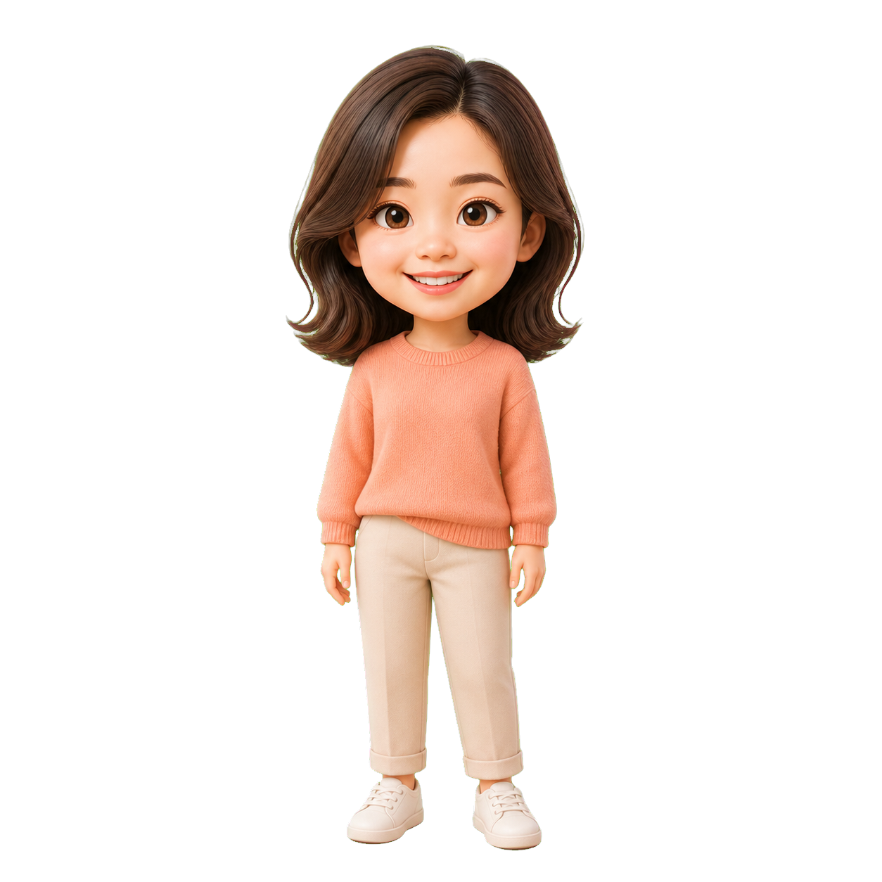 A portrait in 3D chibi style