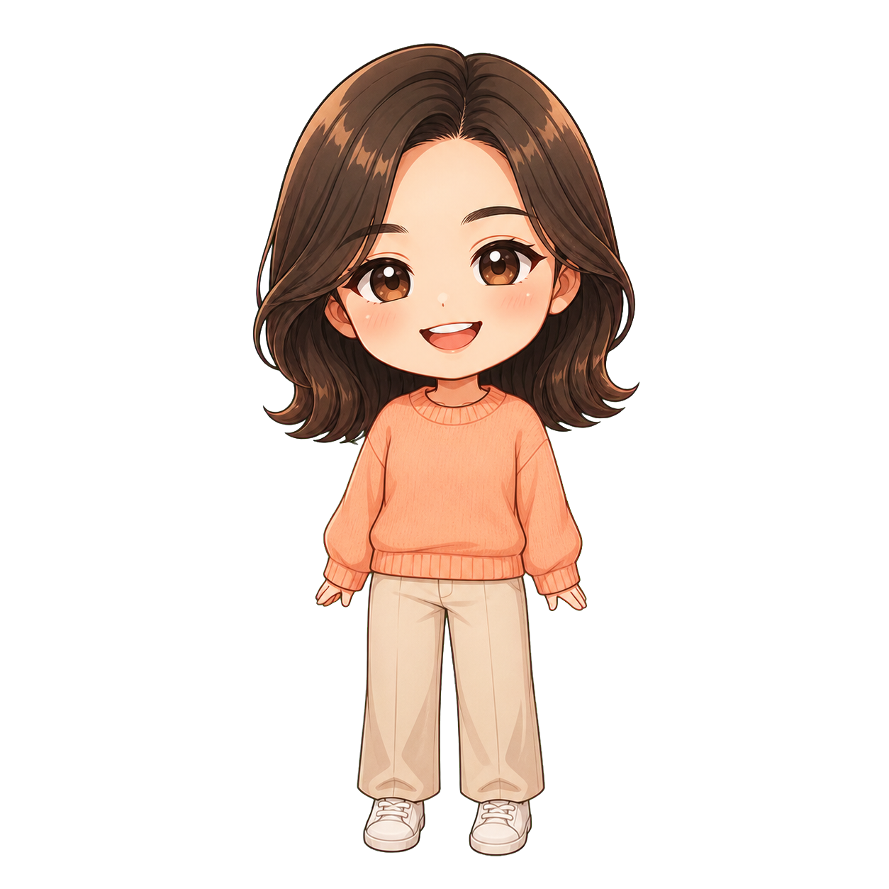 A portrait in anime chibi style