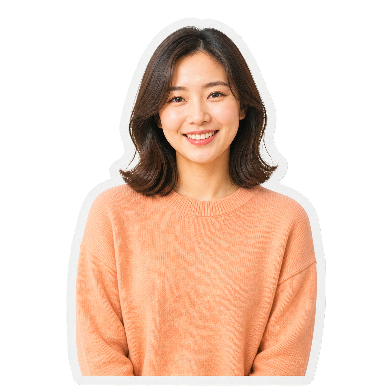 A portrait in paper cutout style